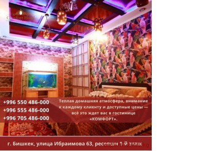 Гостиниц много, «КОМФОРТ» — один!  Квартиры посуточно Бишкек